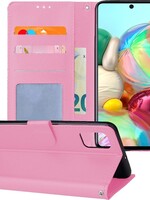 BTH BTH Samsung Galaxy A71 Hoesje Bookcase - Lichtroze