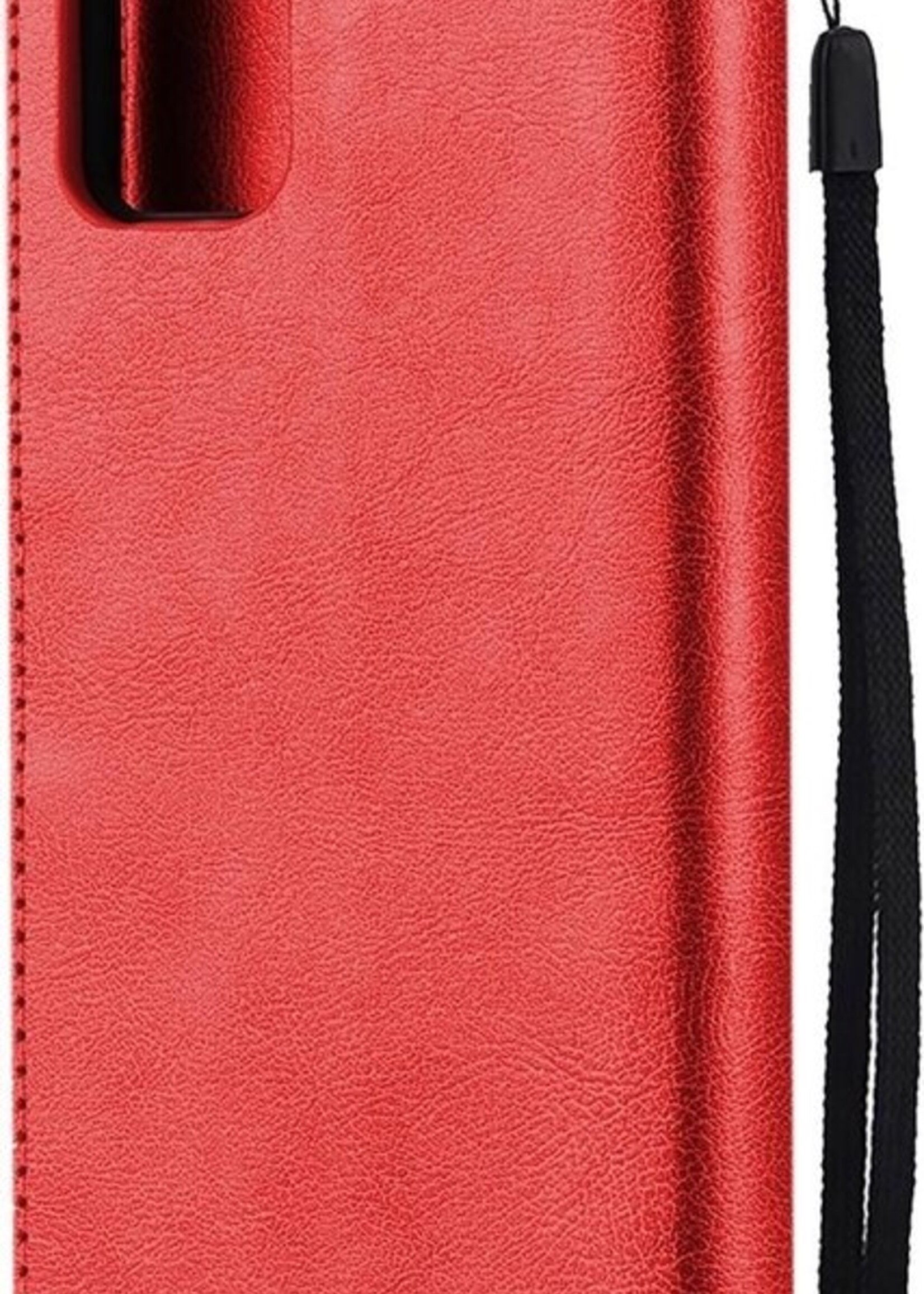 BTH Hoesje Geschikt voor Samsung A51 Hoesje Book Case Hoes Portemonnee Cover Walletcase Met Screenprotector - Hoes Geschikt voor Samsung Galaxy A51 Hoes Bookcase Hoesje - Rood