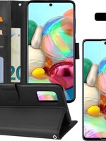 BTH BTH Samsung Galaxy A71 Hoesje Bookcase Zwart Met Screenprotector