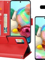 BTH BTH Samsung Galaxy A71 Hoesje Bookcase Rood Met Screenprotector