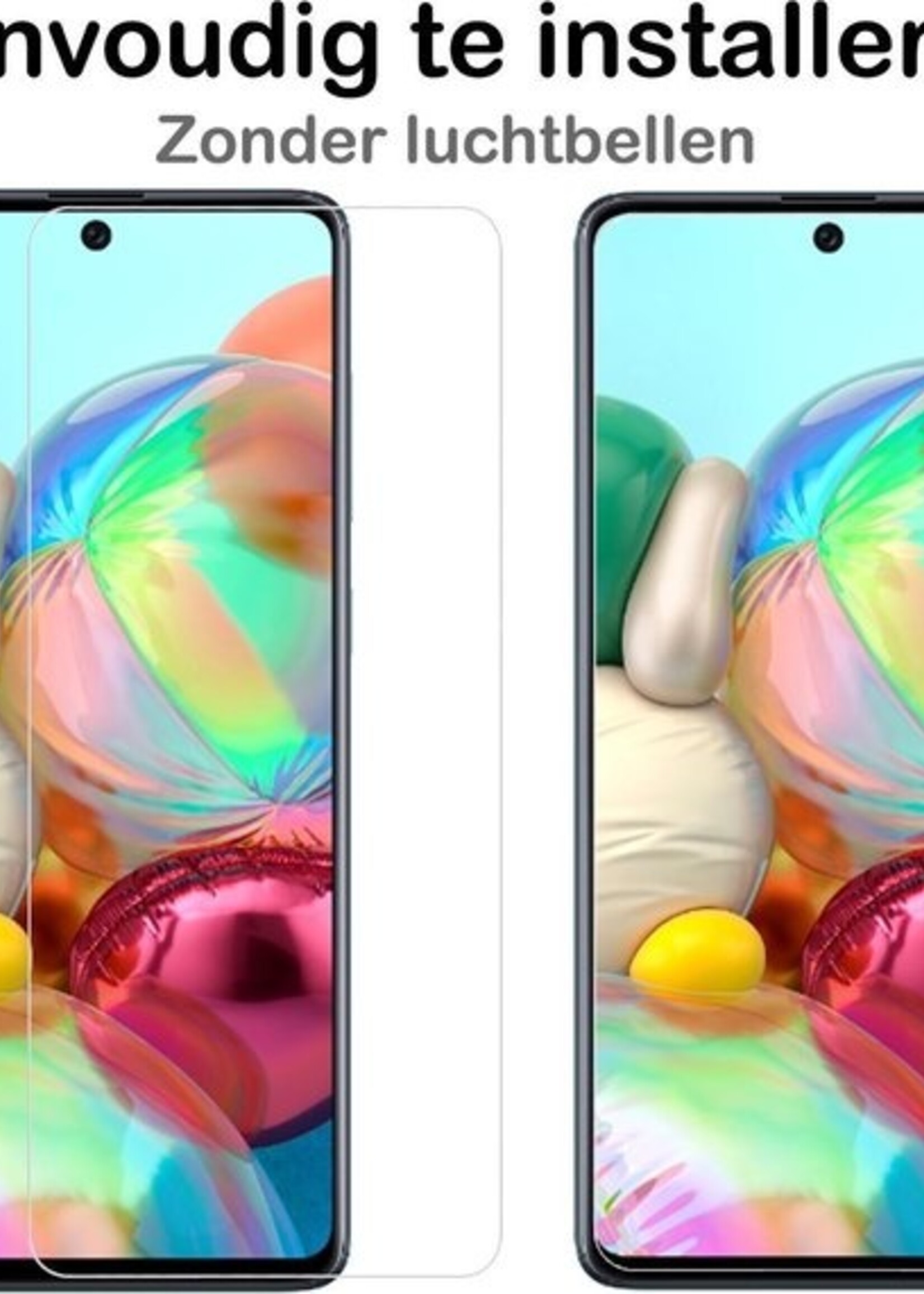 BTH Hoesje Geschikt voor Samsung A71 Hoesje Book Case Hoes Portemonnee Cover Walletcase Met Screenprotector - Hoes Geschikt voor Samsung Galaxy A71 Hoes Bookcase Hoesje - Paars