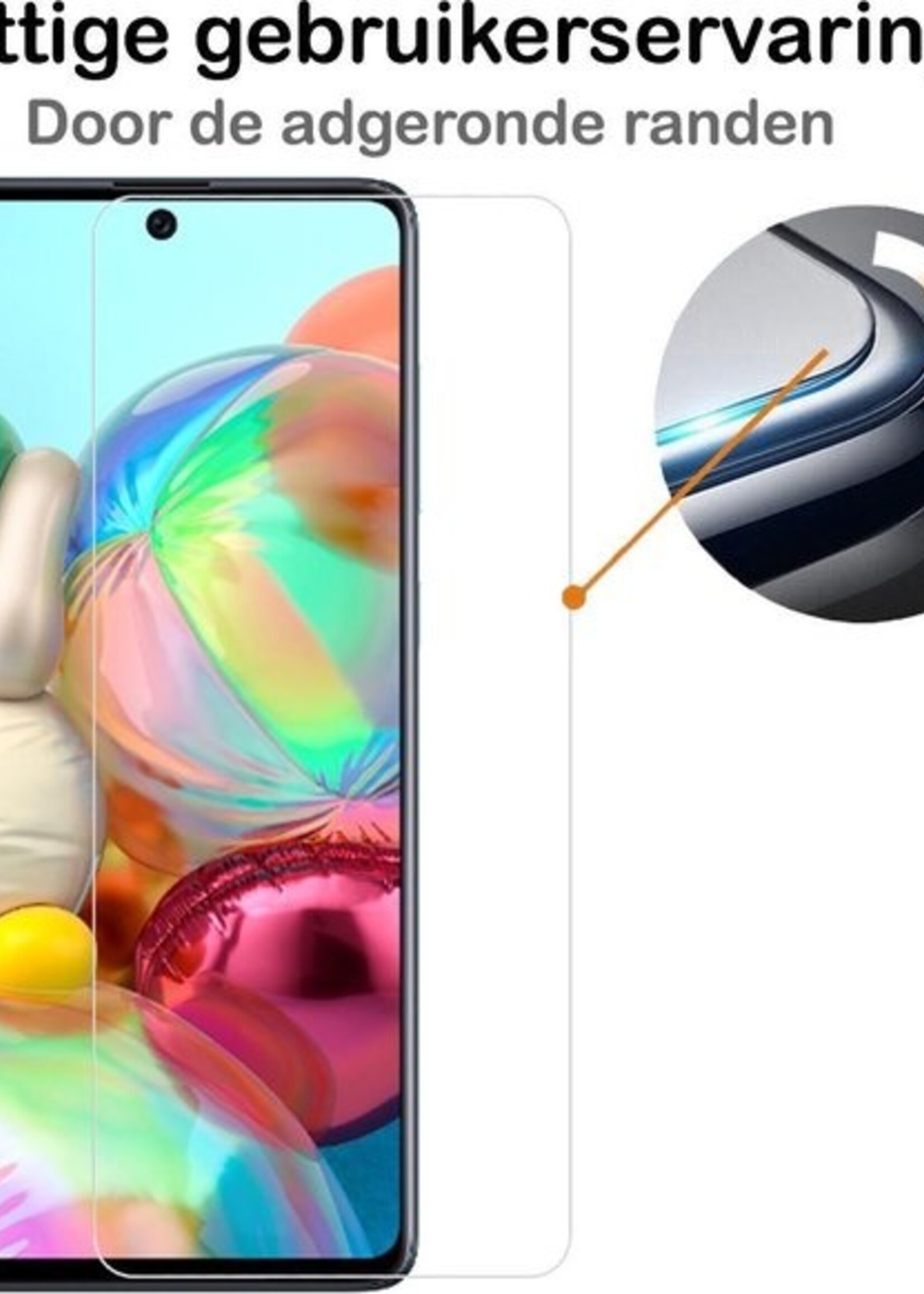 BTH Hoesje Geschikt voor Samsung A71 Hoesje Book Case Hoes Portemonnee Cover Walletcase Met 2x Screenprotector - Hoes Geschikt voor Samsung Galaxy A71 Hoes Bookcase Hoesje - Lichtroze