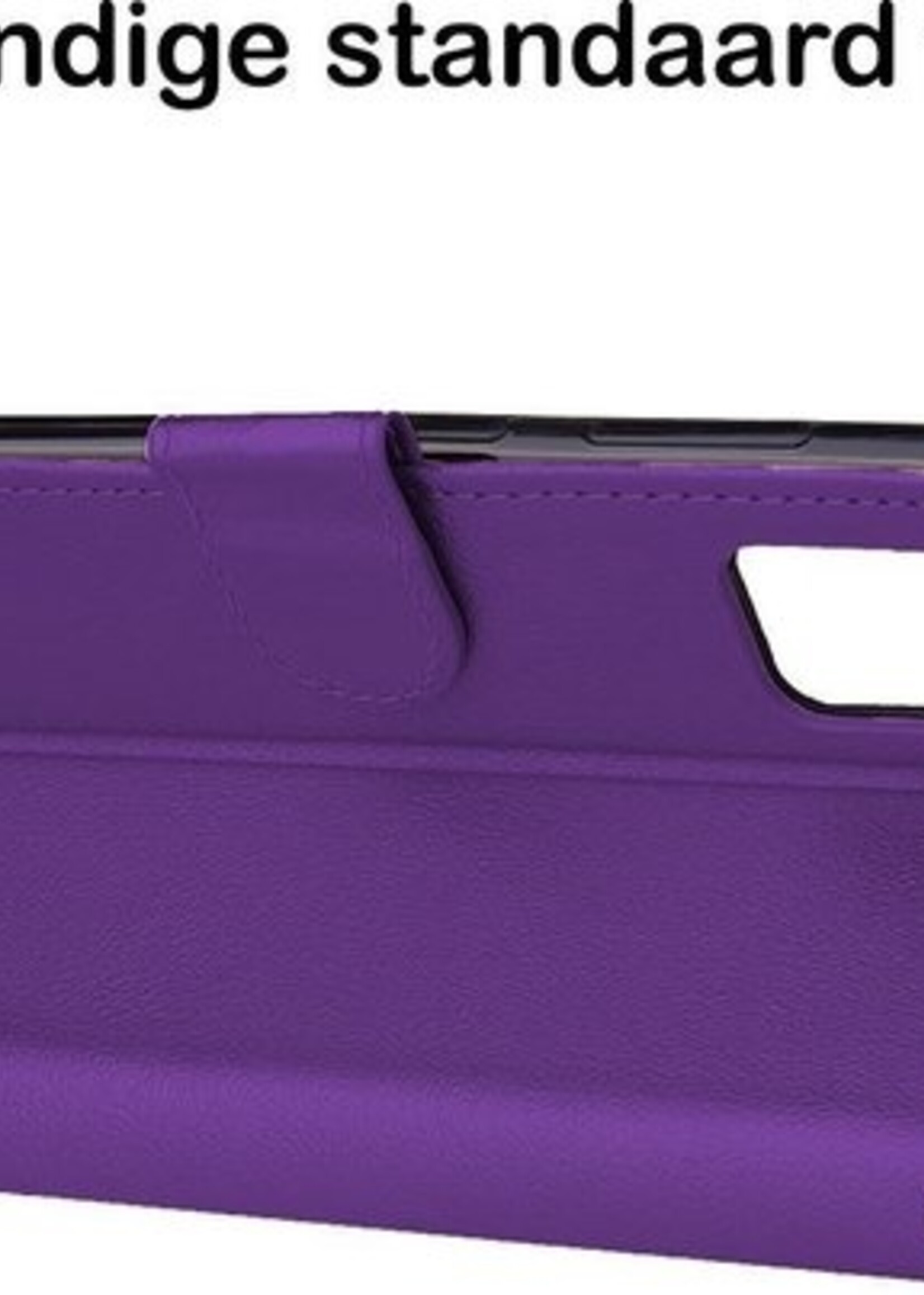 BTH Hoesje Geschikt voor Samsung A71 Hoesje Book Case Hoes Portemonnee Cover Walletcase Met 2x Screenprotector - Hoes Geschikt voor Samsung Galaxy A71 Hoes Bookcase Hoesje - Paars