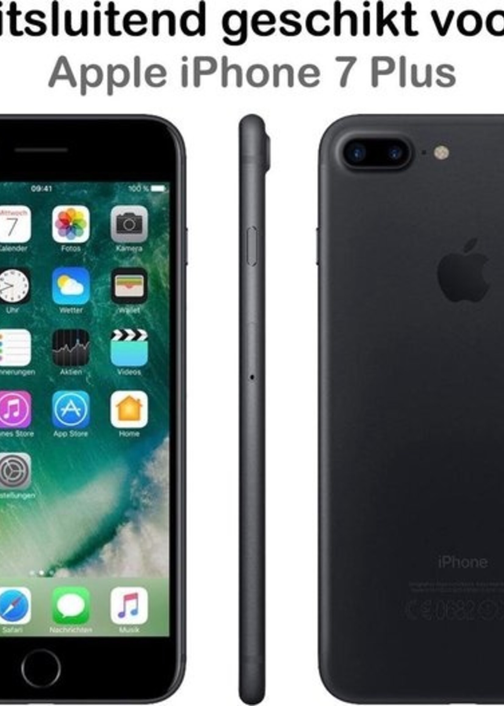 BTH Screenprotector Geschikt voor iPhone 7 Plus Screenprotector Glas Gehard Tempered Glass Full Cover - Screenprotector Geschikt voor iPhone 7 Plus Screen Protector Screen Cover