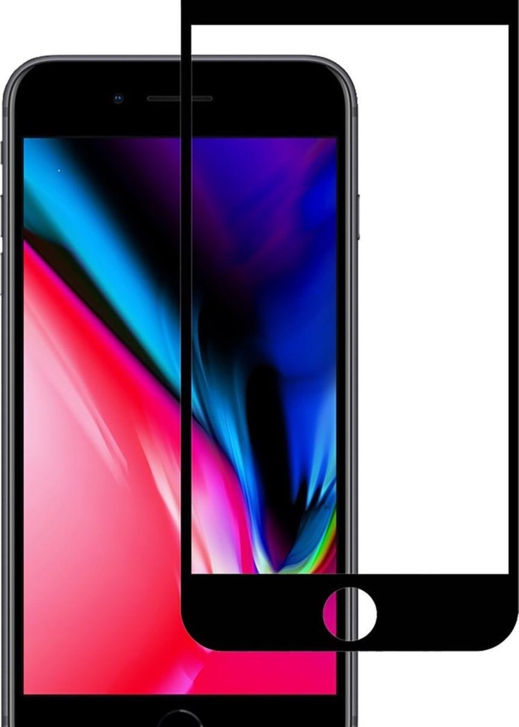 BTH Screenprotector Geschikt voor iPhone 8 Plus Screenprotector Glas Gehard Tempered Glass Full Cover - Screenprotector Geschikt voor iPhone 8 Plus Screen Protector Screen Cover