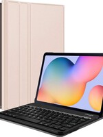BTH BTH Samsung Galaxy Tab A S6 Lite Toetsenbord Hoes Keyboard Cover - Goud