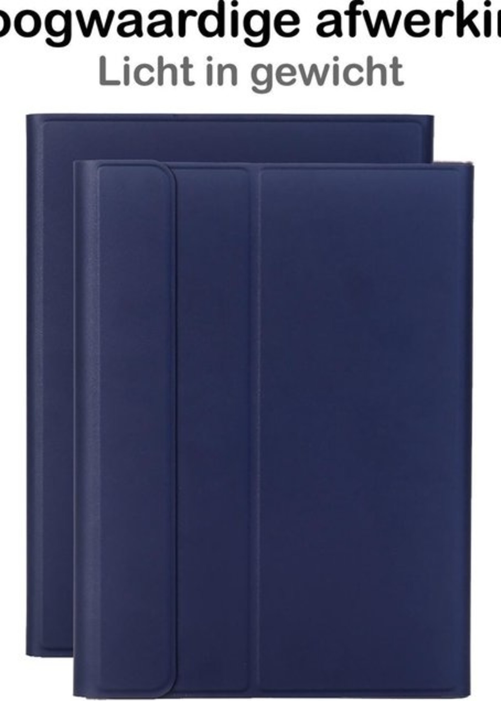 BTH Hoes Geschikt voor Samsung Galaxy Tab S6 Lite Hoes Toetsenbord Hoesje Keyboard Case Cover - Hoesje Geschikt voor Samsung Tab S6 Lite Hoes Toetsenbord Case - Blauw
