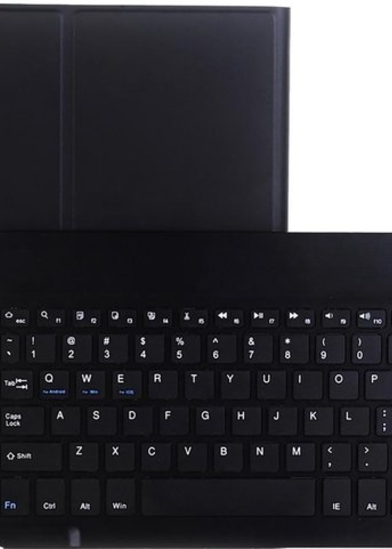 BTH Hoes Geschikt voor Samsung Galaxy Tab S6 Lite Hoes Toetsenbord Hoesje Keyboard Case Cover Met Screenprotector - Hoesje Geschikt voor Samsung Tab S6 Lite Hoes Toetsenbord Case - Zwart