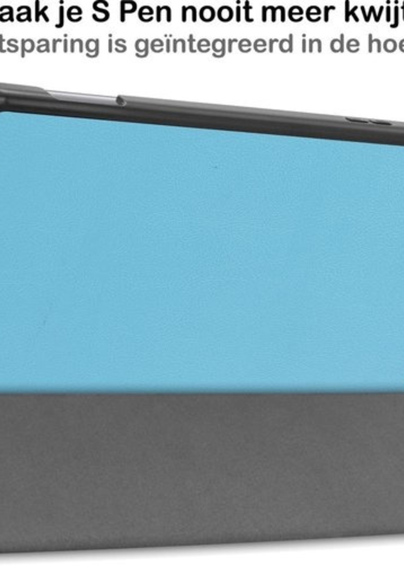 BTH Hoes Geschikt voor Samsung Galaxy Tab S6 Lite Hoes Book Case Hoesje Trifold Cover Met Uitsparing Geschikt voor S Pen - Hoesje Geschikt voor Samsung Tab S6 Lite Hoesje Bookcase - Blauw