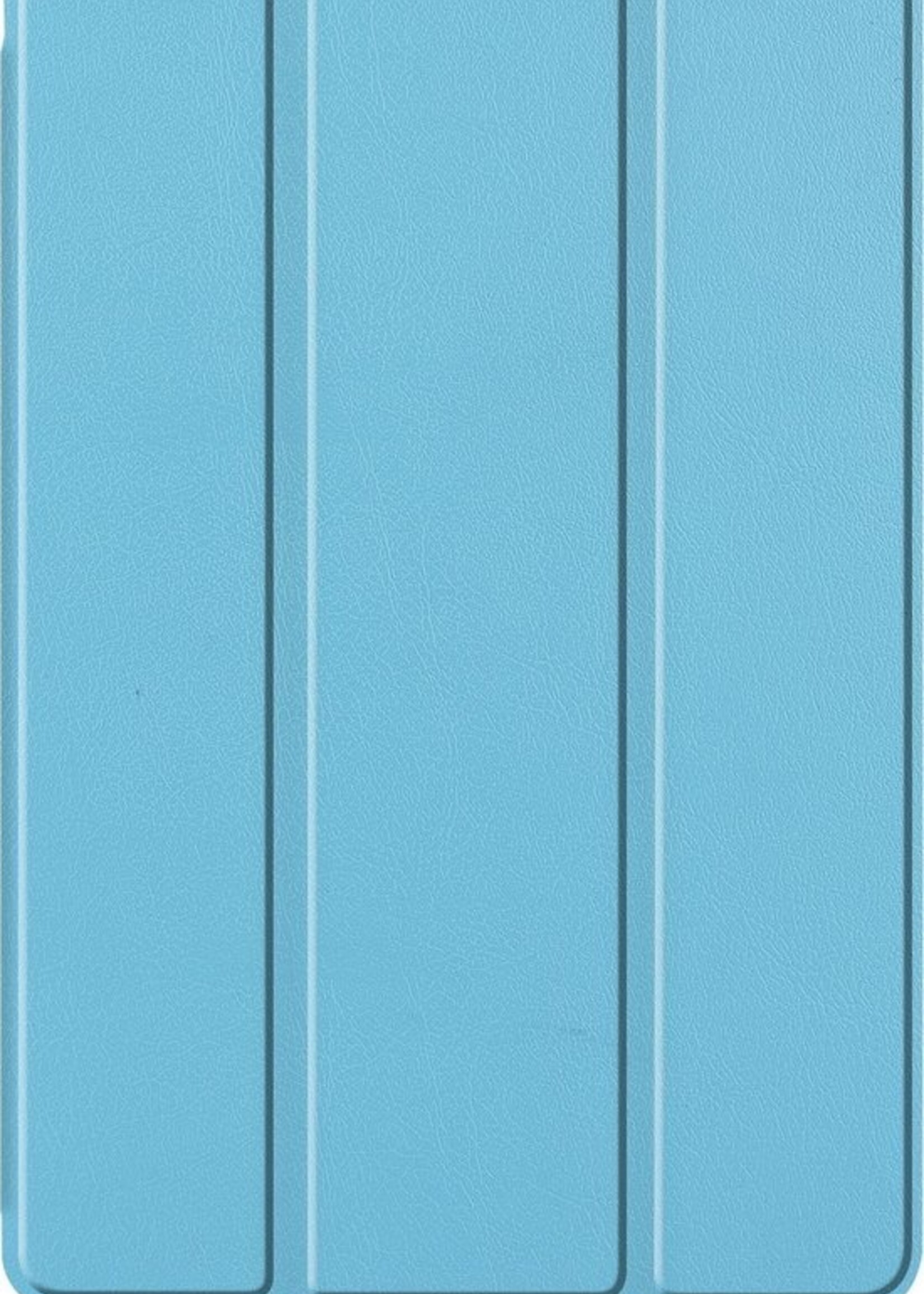 BTH Hoes Geschikt voor Samsung Galaxy Tab S6 Lite Hoes Book Case Hoesje Trifold Cover Met Uitsparing Geschikt voor S Pen - Hoesje Geschikt voor Samsung Tab S6 Lite Hoesje Bookcase - Blauw