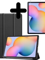 BTH BTH Samsung Galaxy Tab S6 Lite Hoesje met Screenprotector - Zwart