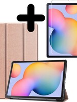 BTH BTH Samsung Galaxy Tab S6 Lite Hoesje met Screenprotector - Rose Goud