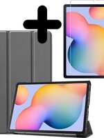 BTH BTH Samsung Galaxy Tab S6 Lite Hoesje met Screenprotector - Grijs