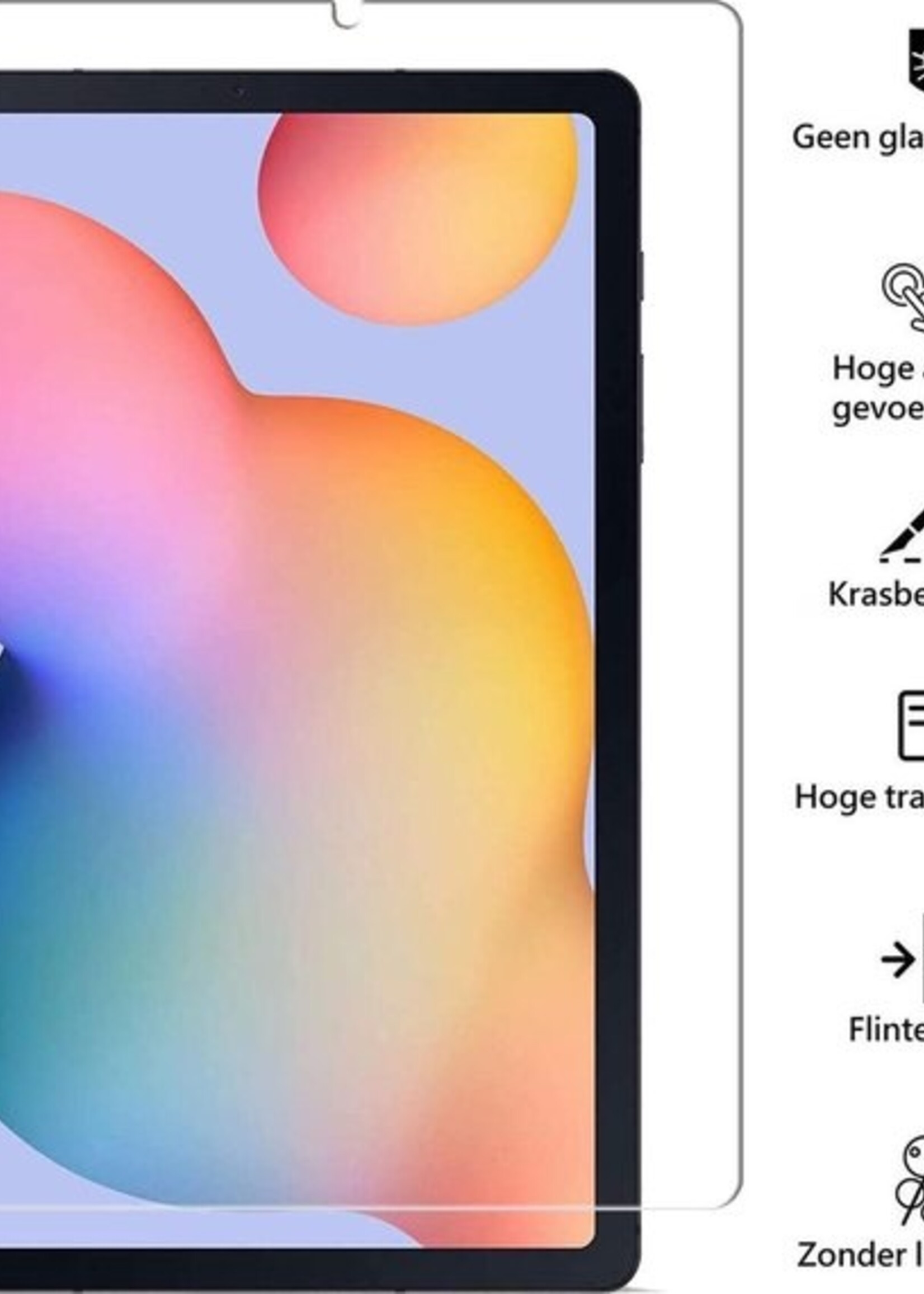 BTH Hoes Geschikt voor Samsung Galaxy Tab S6 Lite Hoes Book Case Hoesje Trifold Cover Met Screenprotector - Hoesje Geschikt voor Samsung Tab S6 Lite Hoesje Bookcase - Donkergroen