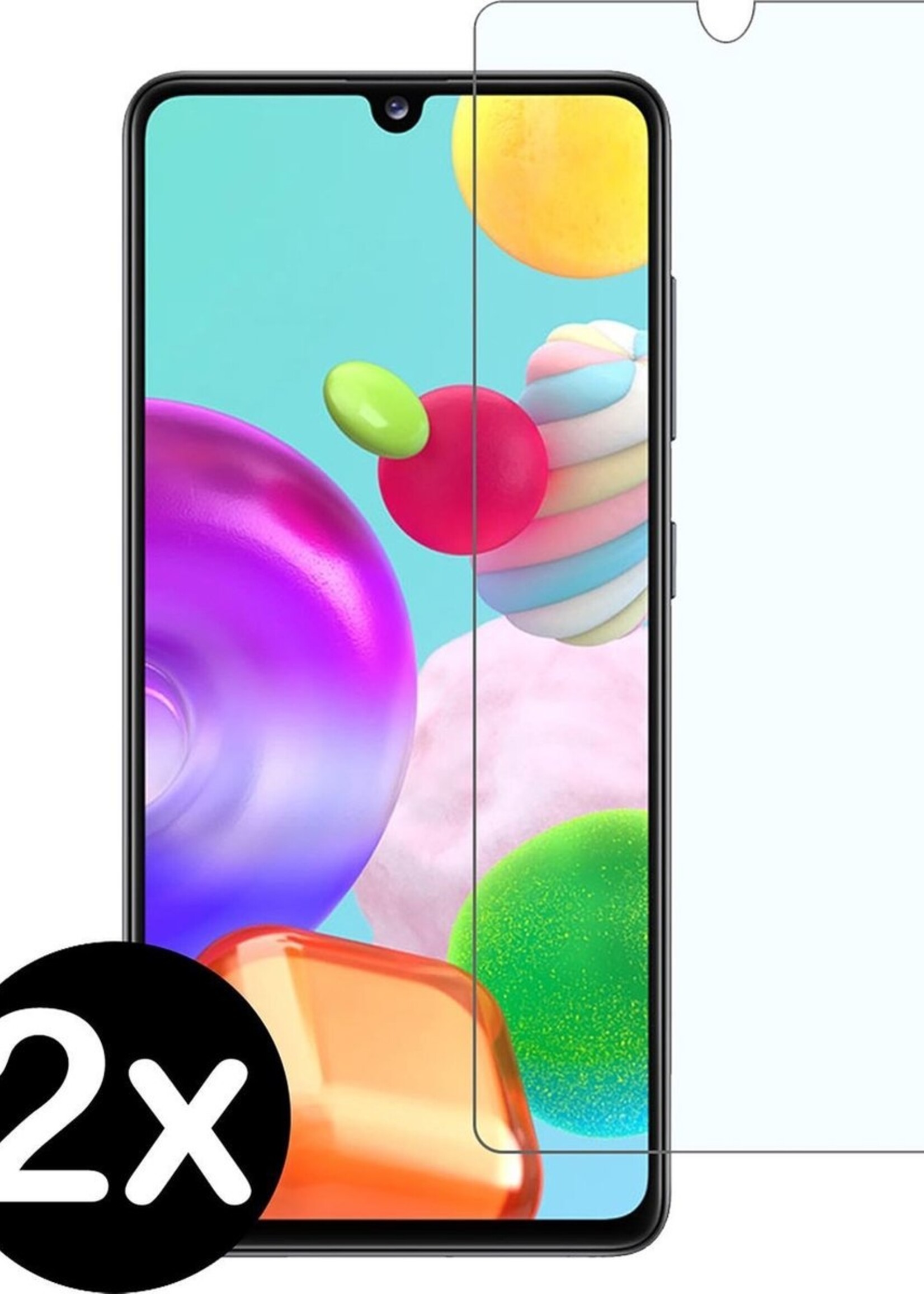 BTH Screenprotector Geschikt voor Samsung A41 Screenprotector Glas Gehard Tempered Glass - Screenprotector Geschikt voor Samsung Galaxy A41 Screen Protector Screen Cover - 2 PACK