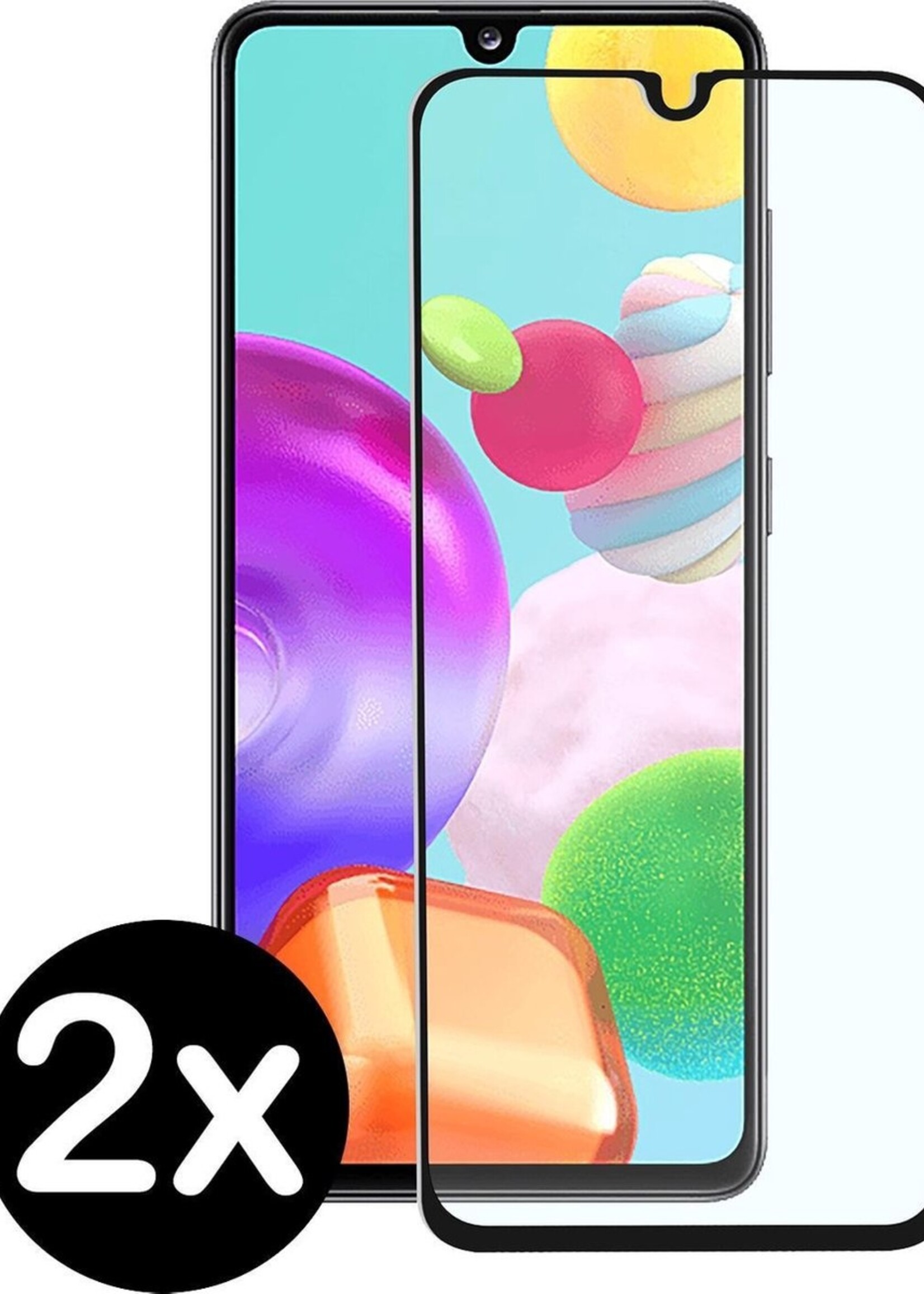 BTH Screenprotector Geschikt voor Samsung A41 Screenprotector Glas Gehard Tempered Glass Full Cover - Screenprotector Geschikt voor Samsung Galaxy A41 Screen Protector Screen Cover - 2 PACK
