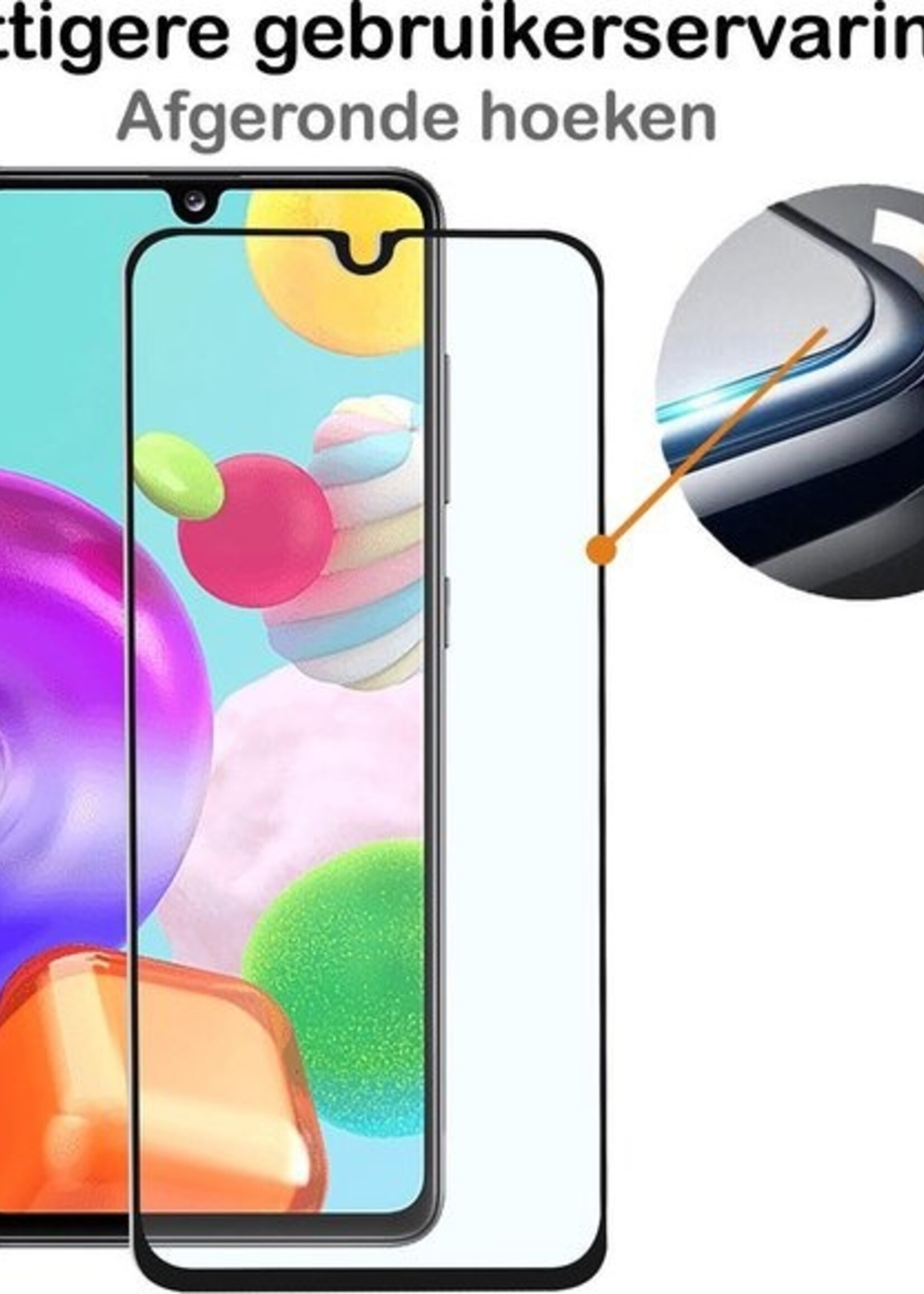 BTH Screenprotector Geschikt voor Samsung A41 Screenprotector Glas Gehard Tempered Glass Full Cover - Screenprotector Geschikt voor Samsung Galaxy A41 Screen Protector Screen Cover - 3 PACK
