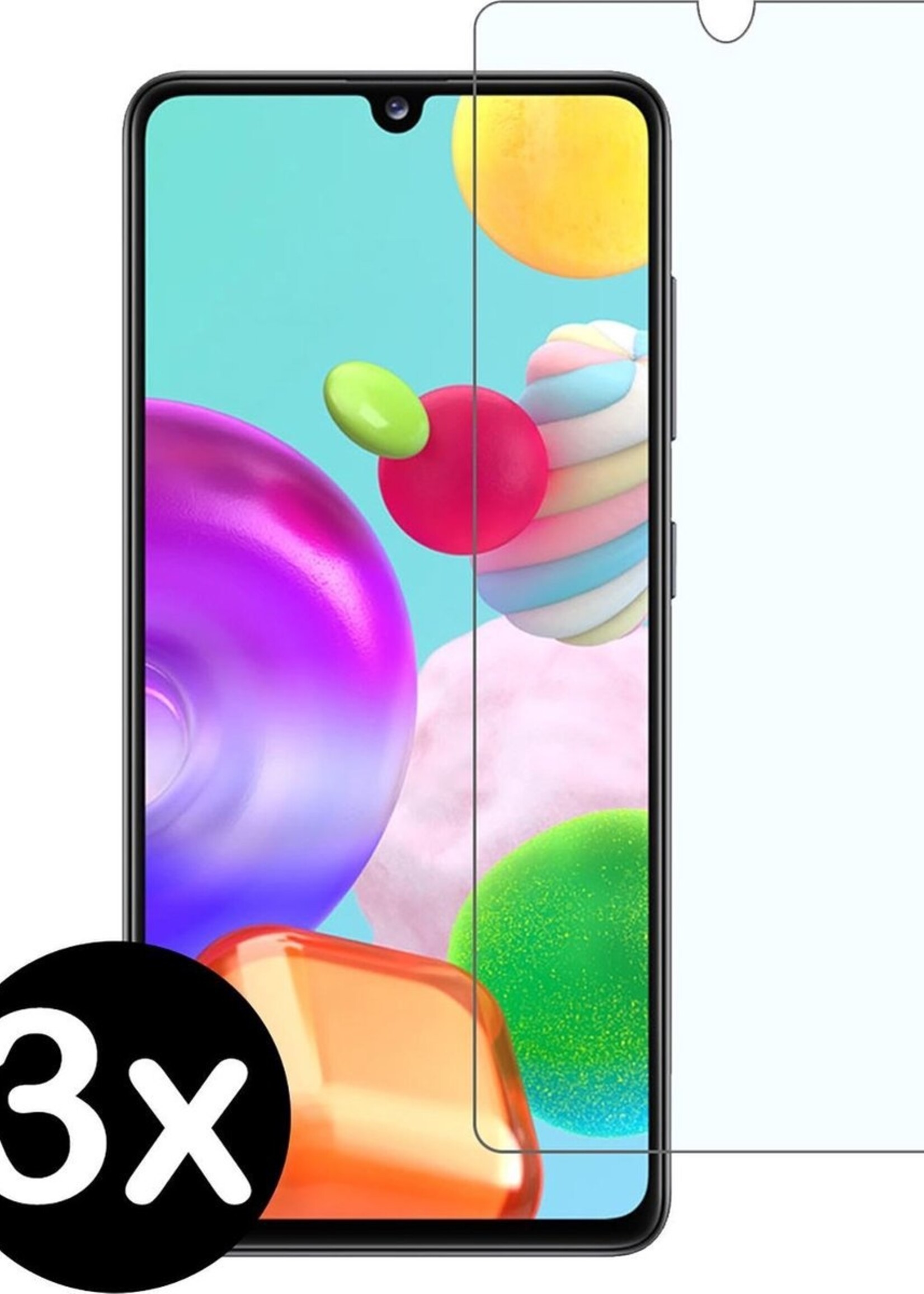 BTH Screenprotector Geschikt voor Samsung A41 Screenprotector Glas Gehard Tempered Glass - Screenprotector Geschikt voor Samsung Galaxy A41 Screen Protector Screen Cover - 3 PACK