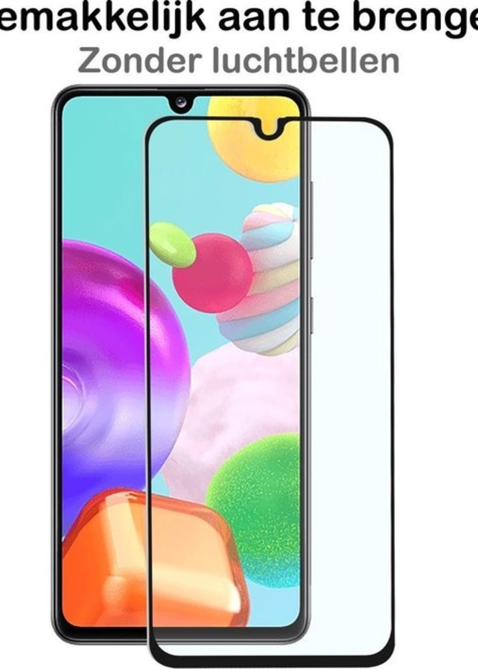 BTH Screenprotector Geschikt voor Samsung A41 Screenprotector Glas Gehard Tempered Glass Full Cover - Screenprotector Geschikt voor Samsung Galaxy A41 Screen Protector Screen Cover - 3 PACK