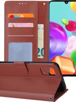 BTH BTH Samsung Galaxy A41 Hoesje Bookcase - Bruin