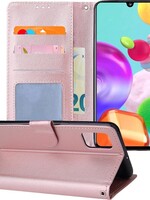 BTH BTH Samsung Galaxy A41 Hoesje Bookcase - Rosé Goud