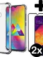 BTH BTH Samsung Galaxy A20e Hoesje met 2x Screenprotector Full Screen Cover