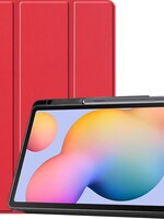 BTH BTH Samsung Galaxy Tab S6 Lite Hoesje Tablet Hoes Bookcase Smart Cover - Rood