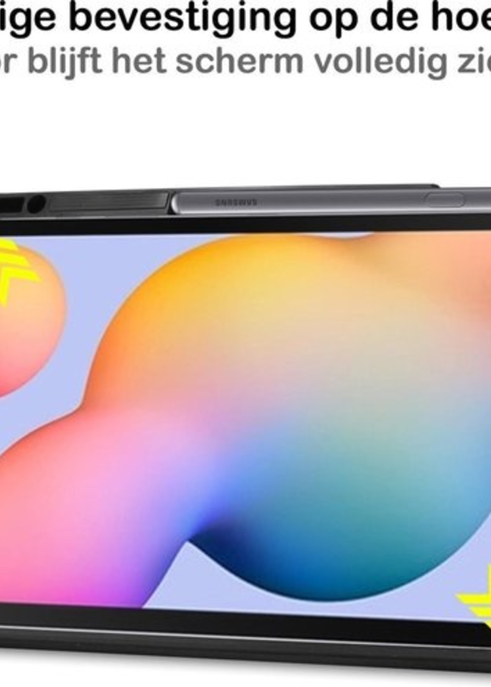 BTH Hoes Geschikt voor Samsung Galaxy Tab S6 Lite Hoes Book Case Hoesje Trifold Cover Met Uitsparing Geschikt voor S Pen - Hoesje Geschikt voor Samsung Tab S6 Lite Hoesje Bookcase - Rood