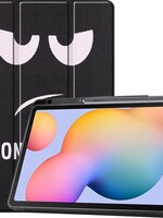 BTH BTH Samsung Galaxy Tab S6 Lite Hoesje Tablet Hoes Bookcase Smart Cover - Don't Touch