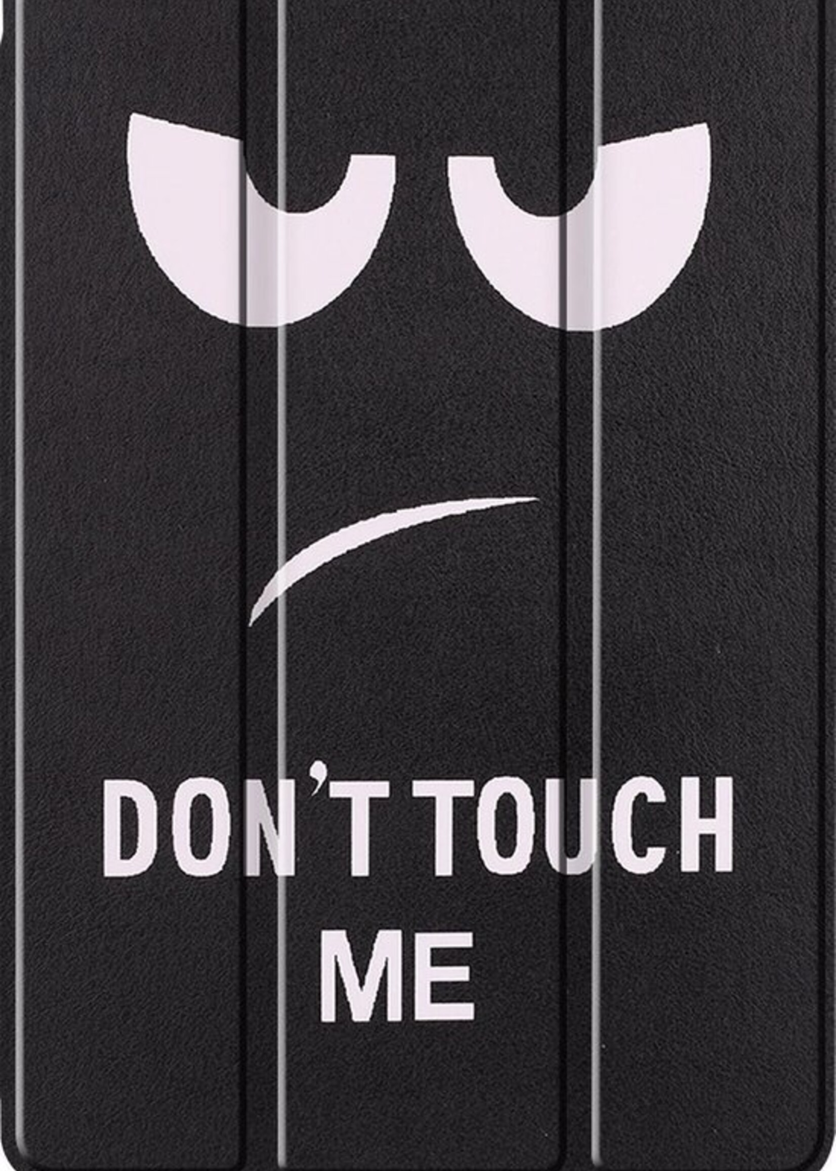 BTH Hoes Geschikt voor Samsung Galaxy Tab S6 Lite Hoes Book Case Hoesje Trifold Cover Met Uitsparing Geschikt voor S Pen - Hoesje Geschikt voor Samsung Tab S6 Lite Hoesje Bookcase - Don't Touch Me