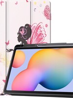 BTH BTH Samsung Galaxy Tab S6 Lite Hoesje Tablet Hoes Bookcase Smart Cover - Elfje