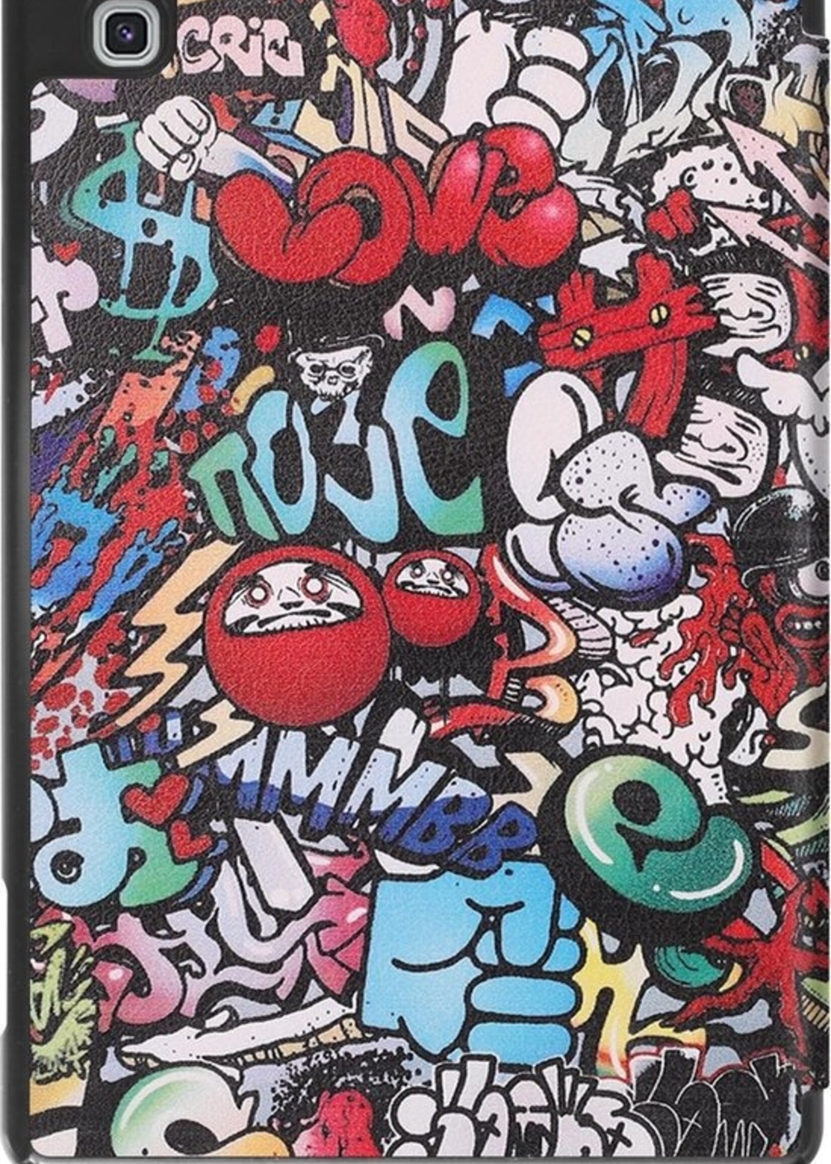 BTH Hoes Geschikt voor Samsung Galaxy Tab S6 Lite Hoes Book Case Hoesje Trifold Cover Met Uitsparing Geschikt voor S Pen - Hoesje Geschikt voor Samsung Tab S6 Lite Hoesje Bookcase - Graffity