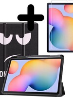 BTH BTH Samsung Galaxy Tab S6 Lite Hoesje Tablet Hoes Met Screenprotector - Don't Touch