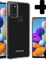 BTH BTH Samsung Galaxy A21s Hoesje met 2x Screenprotector