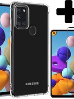 BTH BTH Samsung Galaxy A21s Hoesje met Screenprotector Full Cover