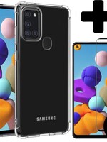 BTH BTH Samsung Galaxy A21s Hoesje met 2x Screenprotector Full Cover