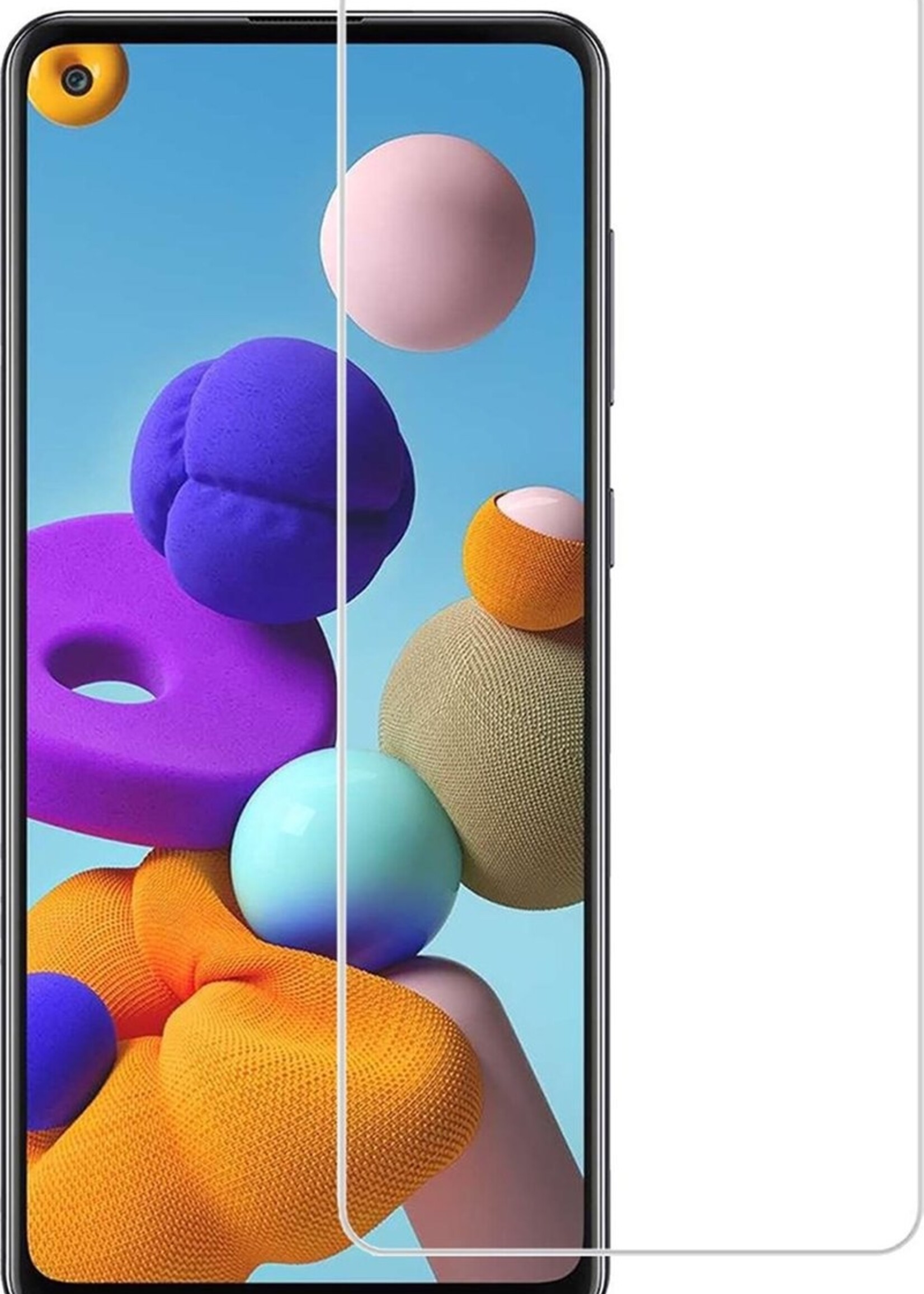 BTH Screenprotector Geschikt voor Samsung A21s Screenprotector Glas Gehard Tempered Glass - Screenprotector Geschikt voor Samsung Galaxy A21s Screen Protector Screen Cover