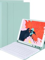 BTH BTH iPad 2019 toetsenbord hoes met Apple Pencil uitsparing - Mintgroen