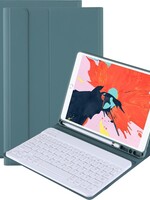 BTH BTH iPad 2019 toetsenbord hoes met Apple Pencil uitsparing - Donkergroen