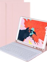 BTH BTH iPad 2019 toetsenbord hoes met Apple Pencil uitsparing - Lichtroze