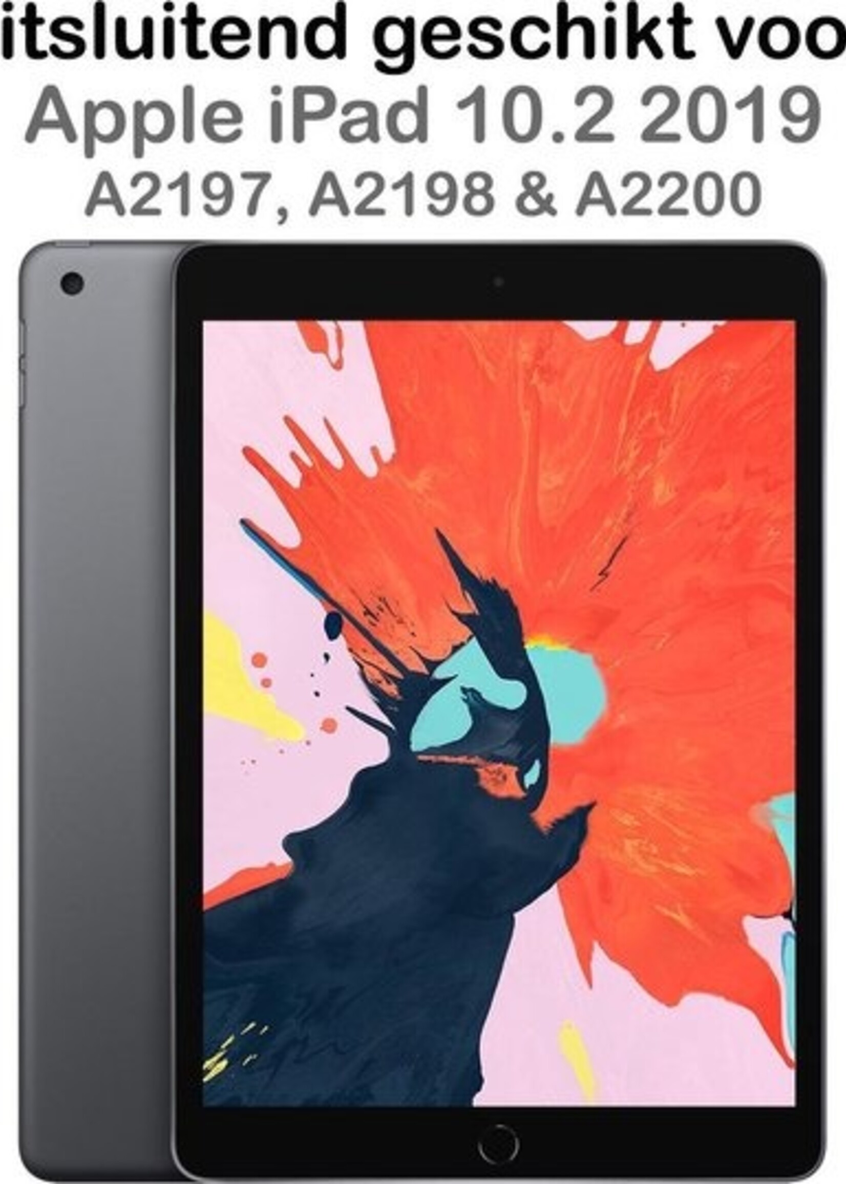 BTH Hoes Geschikt voor iPad 10.2 2019 Hoes Toetsenbord Hoesje Keyboard Case Cover Met Screenprotector - Hoesje Geschikt voor iPad 7 Hoes Toetsenbord Case - Pastelgroen