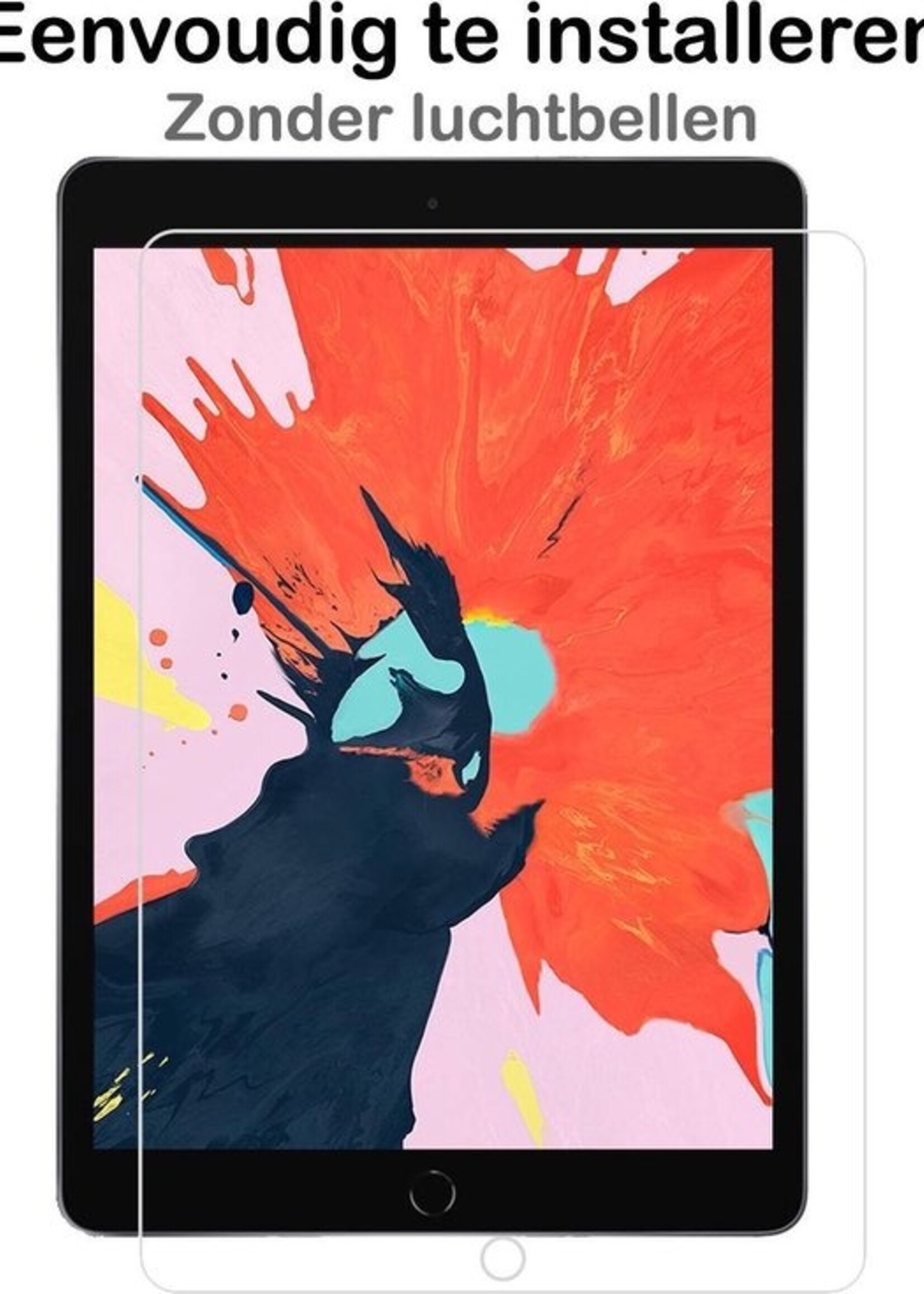 BTH Hoes Geschikt voor iPad 10.2 2019 Hoes Toetsenbord Hoesje Keyboard Case Cover Met Screenprotector - Hoesje Geschikt voor iPad 7 Hoes Toetsenbord Case - Lichtroze