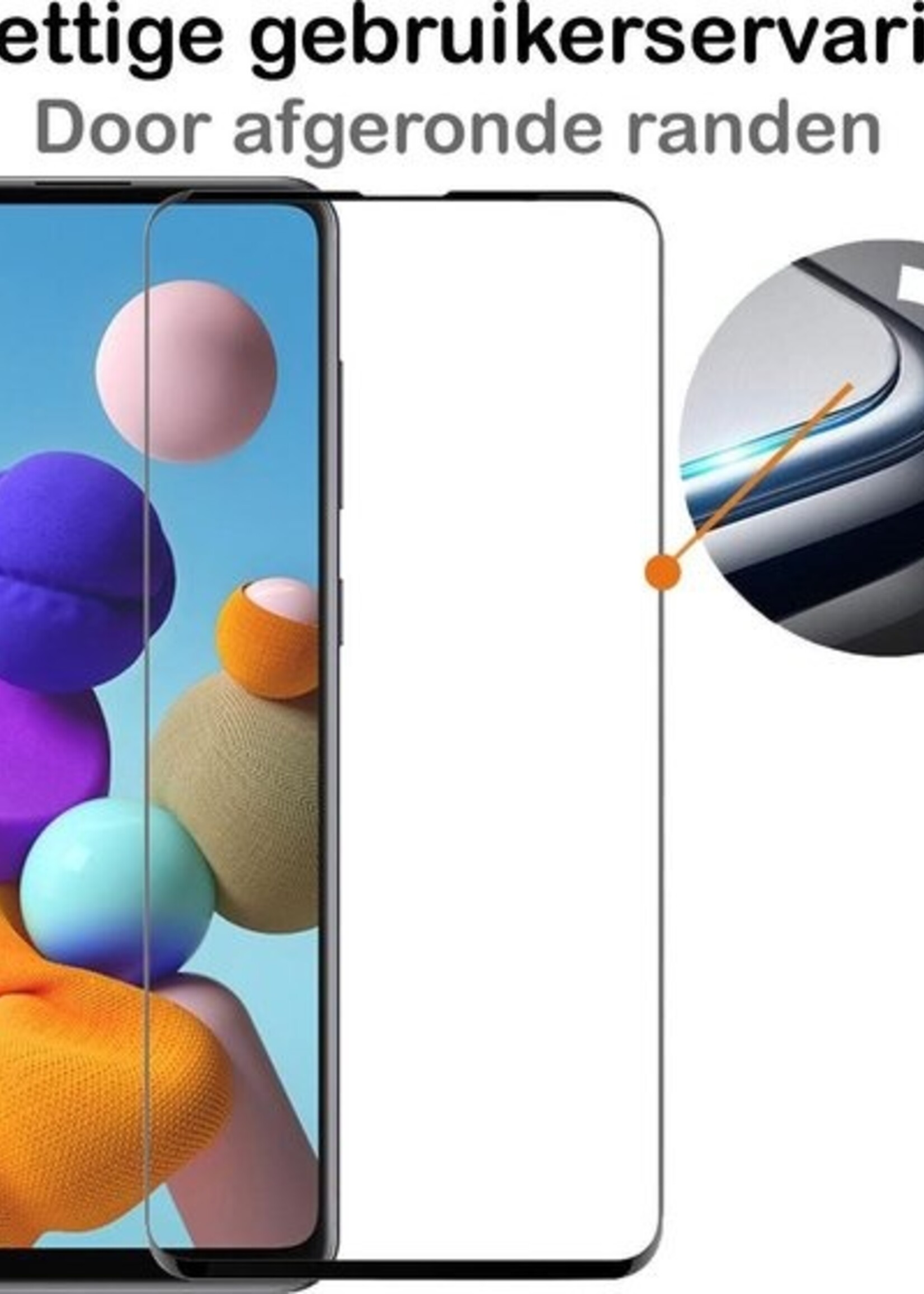 BTH Hoesje Geschikt voor Samsung A21s Hoesje Siliconen Case Hoes Met 2x Screenprotector - Hoes Geschikt voor Samsung Galaxy A21s Hoes Cover Case - Zwart