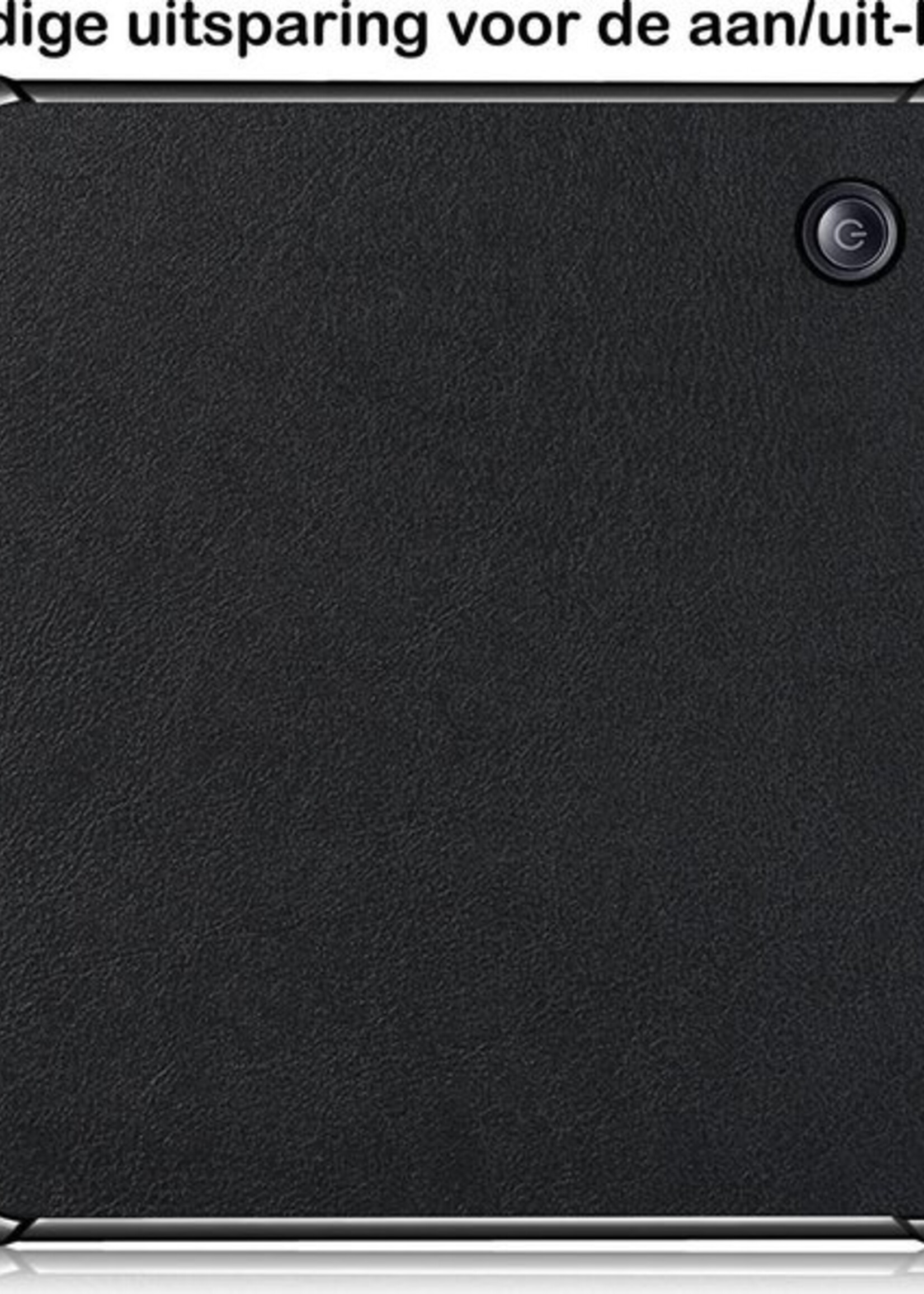 BTH Hoesje Geschikt voor Kobo Libra H2O Hoesje Luxe Bescherm Case - Hoes Geschikt voor Kobo Libra H2O Hoes Book Cover - Zwart