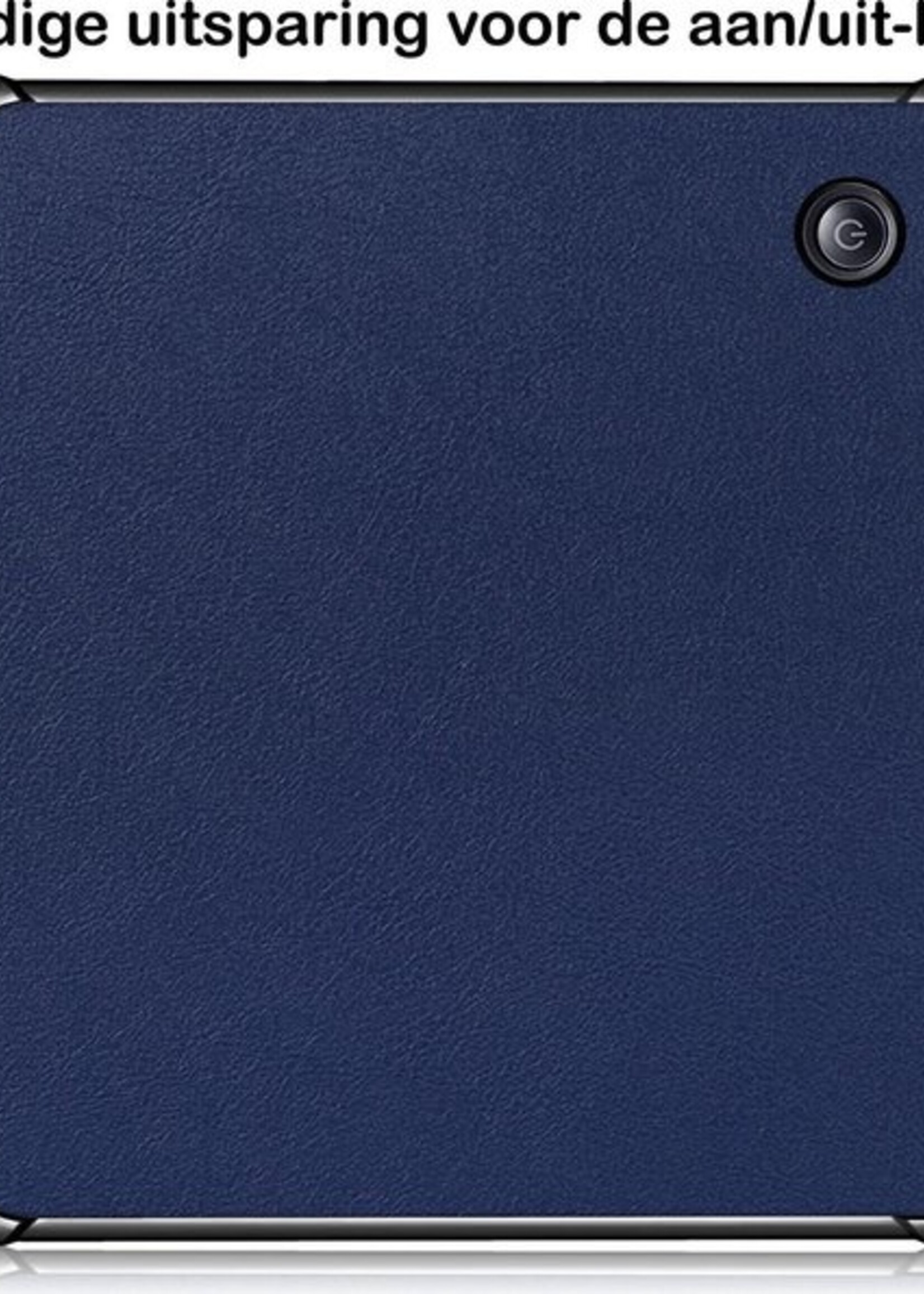BTH Hoesje Geschikt voor Kobo Libra H2O Hoesje Luxe Bescherm Case - Hoes Geschikt voor Kobo Libra H2O Hoes Book Cover - Blauw