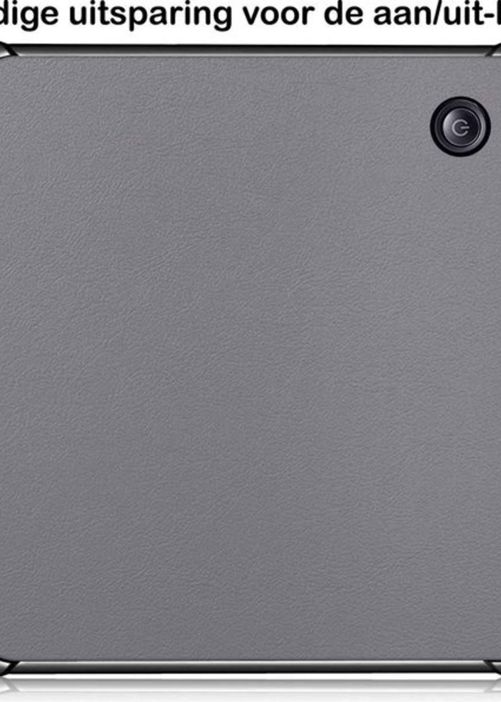 BTH Hoesje Geschikt voor Kobo Libra H2O Hoesje Luxe Bescherm Case - Hoes Geschikt voor Kobo Libra H2O Hoes Book Cover - Grijs