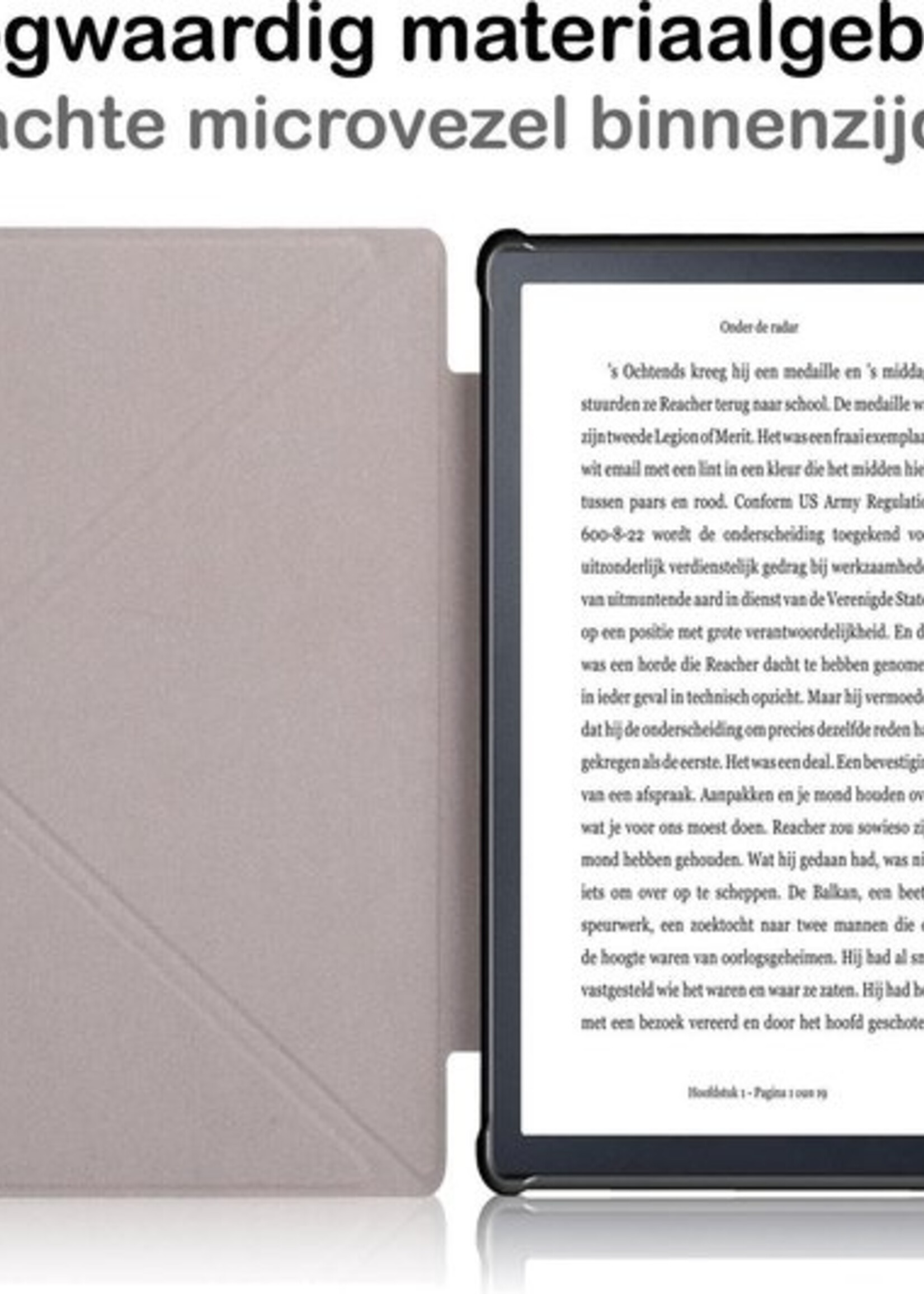 BTH Hoesje Geschikt voor Kobo Libra H2O Hoesje Luxe Bescherm Case - Hoes Geschikt voor Kobo Libra H2O Hoes Book Cover - Rosé Goud