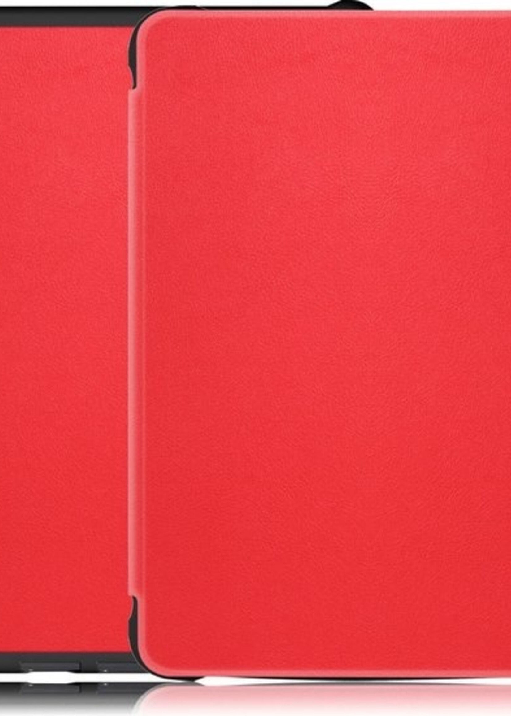 BTH Hoesje Geschikt voor Kobo Clara HD Hoesje Luxe Bescherm Case - Hoes Geschikt voor Kobo Clara HD Hoes Book Cover - Rood