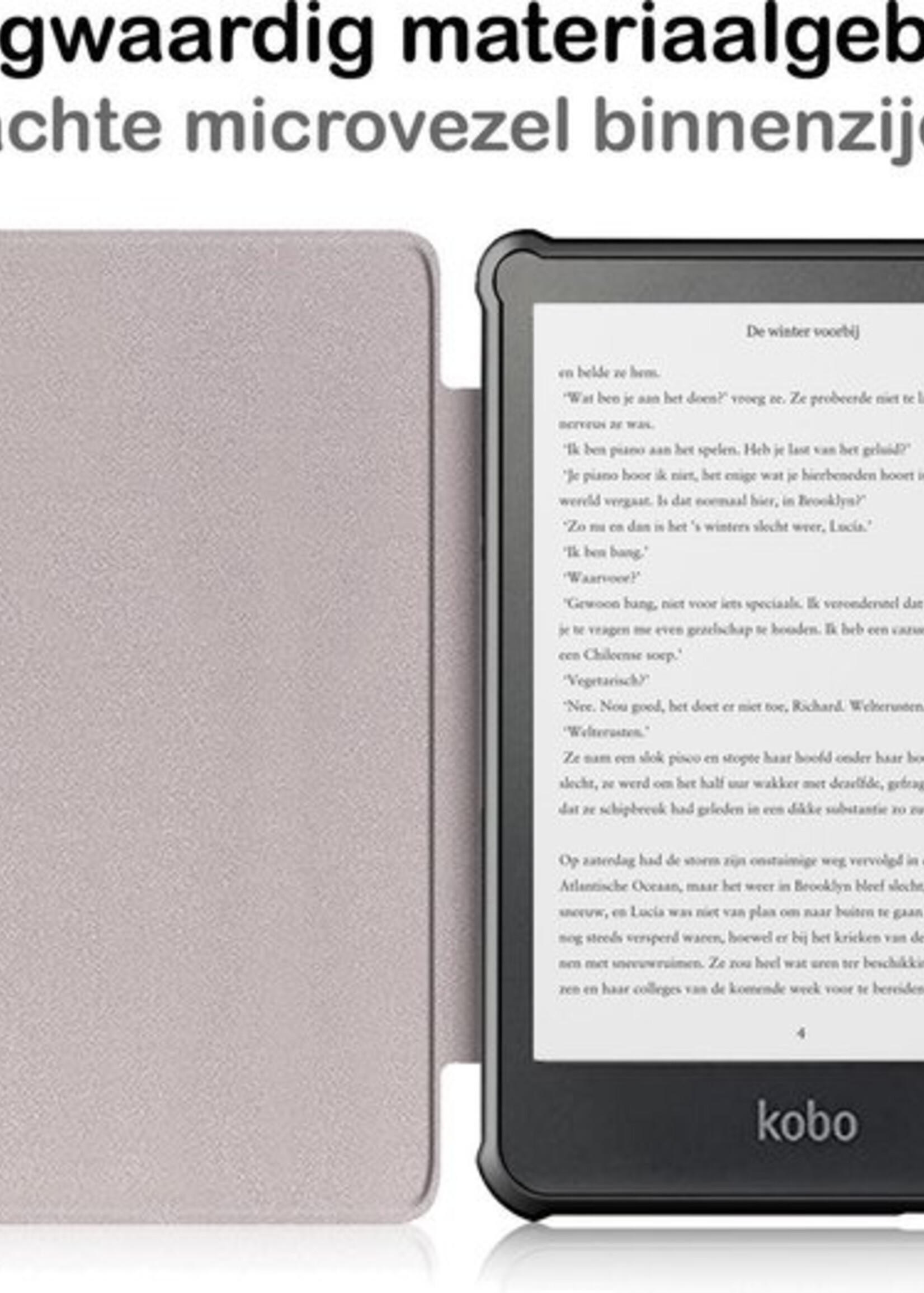 BTH Hoesje Geschikt voor Kobo Clara HD Hoesje Luxe Bescherm Case - Hoes Geschikt voor Kobo Clara HD Hoes Book Cover - Paars