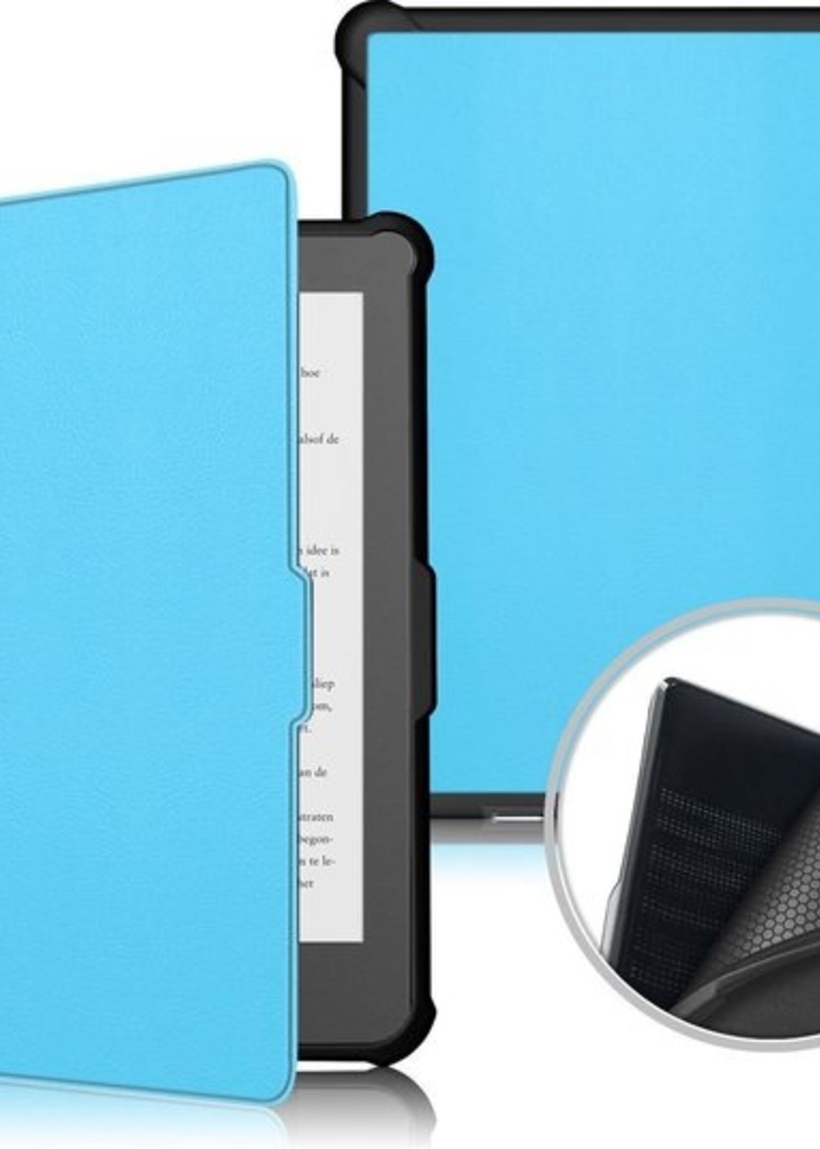 BTH Hoesje Geschikt voor Kobo Clara HD Hoesje Luxe Bescherm Case - Hoes Geschikt voor Kobo Clara HD Hoes Book Cover - Blauw